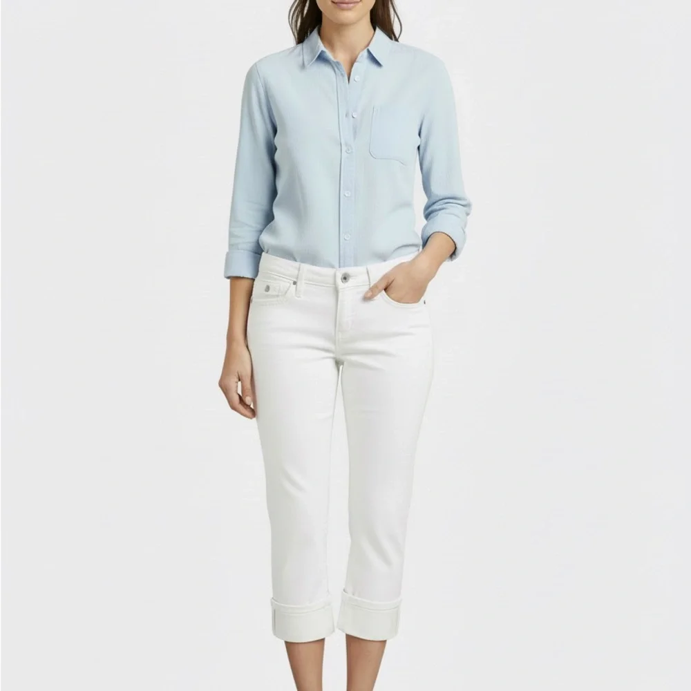 Banana Republic White Cropped Women's Jeans - Picture 1 of 7